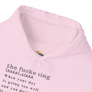 Graphic Hoodie — Minimalist 'the fuckening' Definition Hooded Sweatshirt
