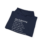 Graphic Hoodie — Minimalist 'the fuckening' Definition Hooded Sweatshirt