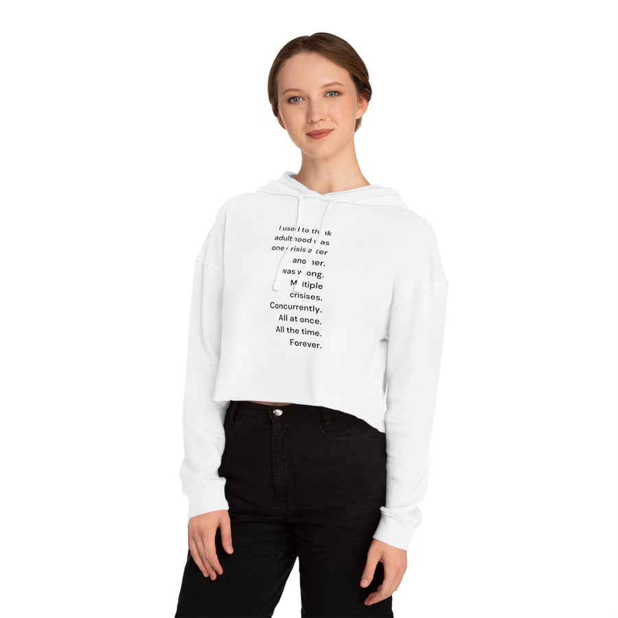 Adulthood - Women’s Cropped Hooded Sweatshirt