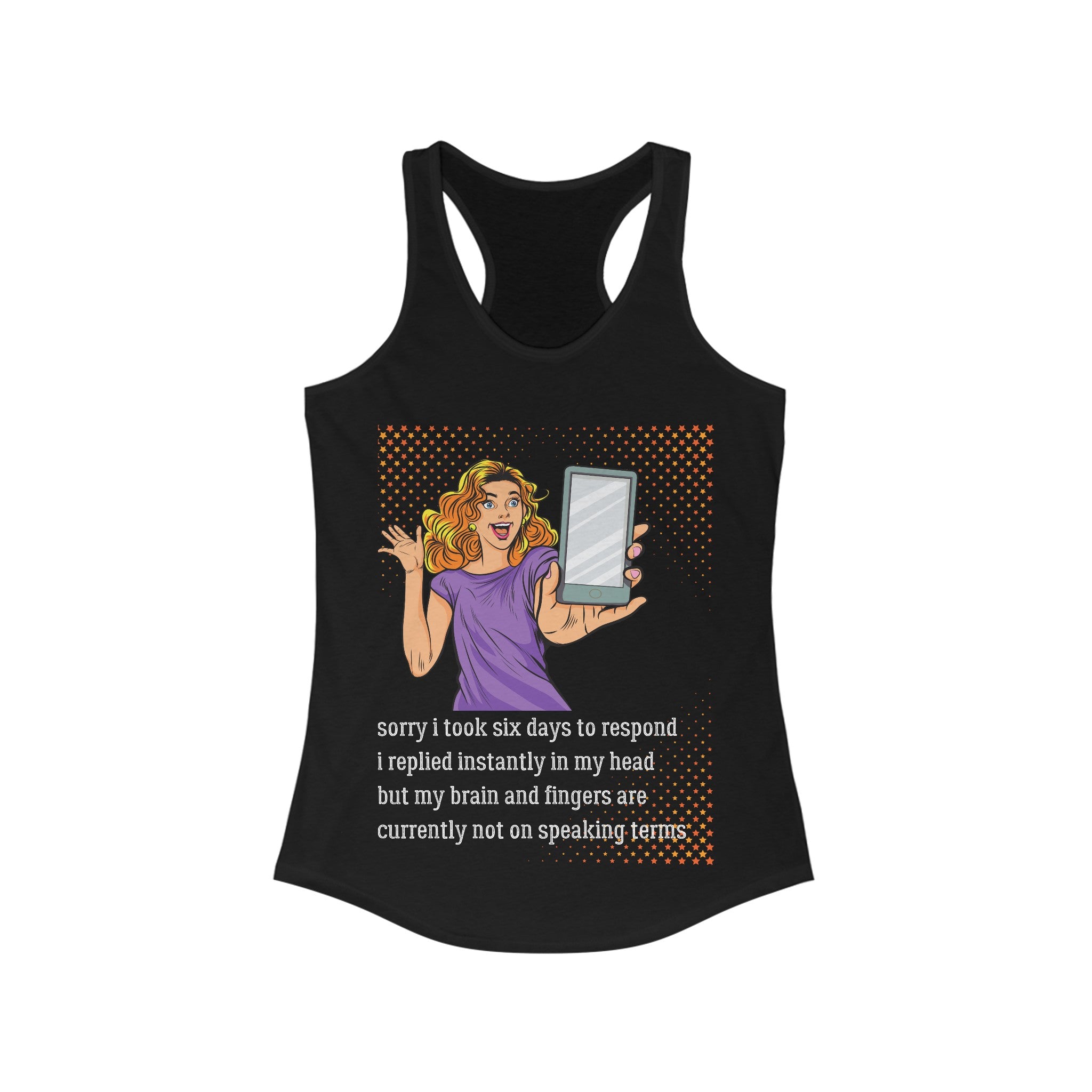 Message Delay - Women's Ideal Racerback Tank