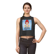 Pop Art Tee 'Teach My Facial Expressions' Women's Crop Top T-shirt