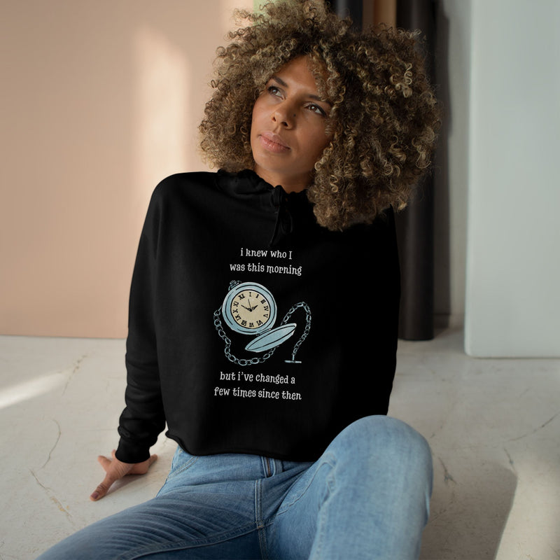 Wonderland “I Knew Who I Was This Morning” Lane Seven Crop Hoodie