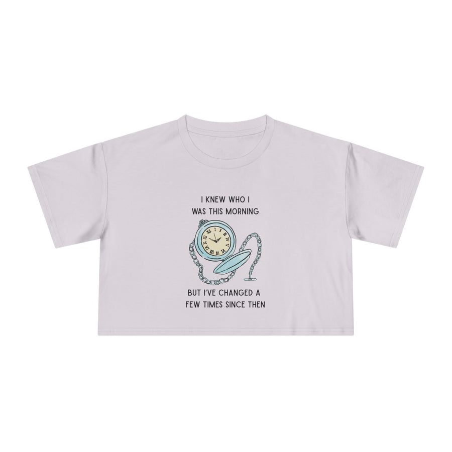 Crop Tee —  "I Knew Who I Was This Morning..." Wonderland T-shirt Top