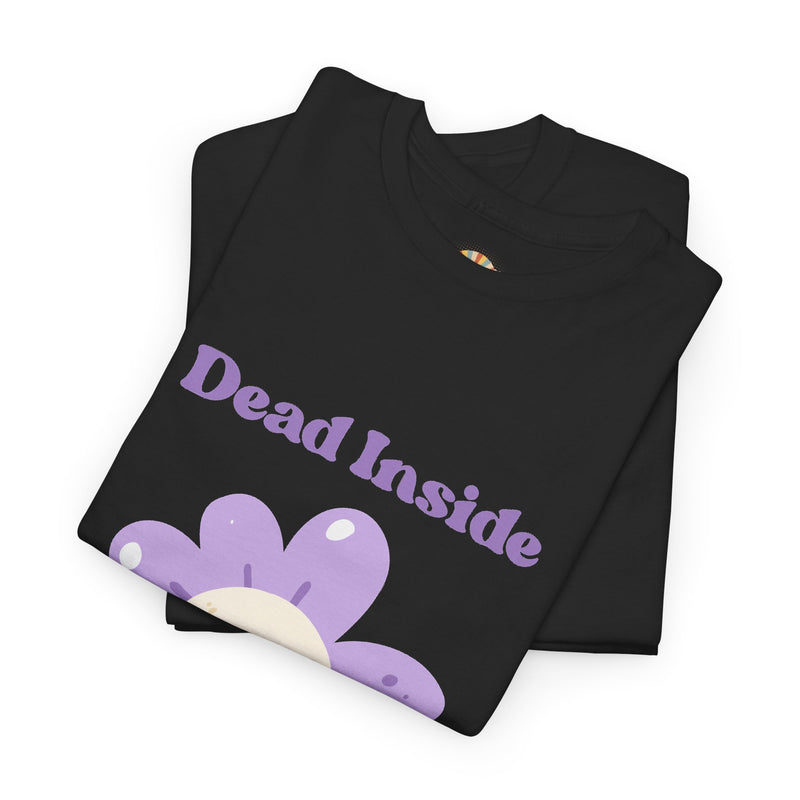 Graphic Tee — "Dead Inside" Skull Flower Mental Health Awareness T-Shirt