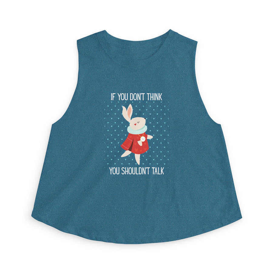 Crop Top — "If You Don't Think You Shouldn't Talk" Wonderland Casual Tank