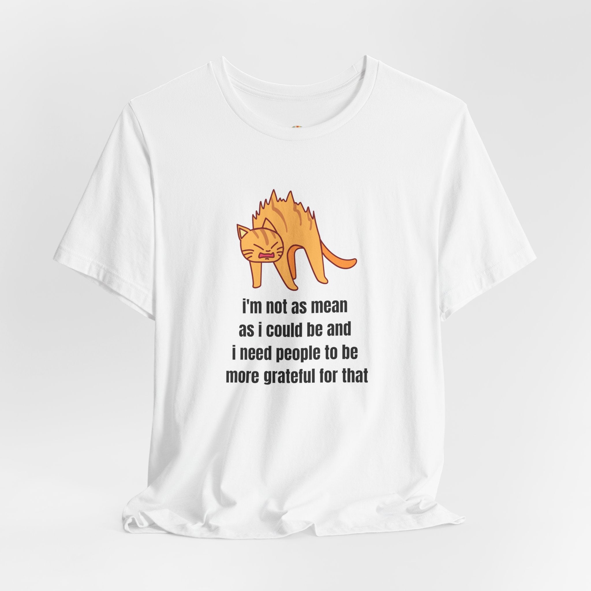 Sassy Cat T-Shirt — "I’m not as mean as I could be and I need people to be more grateful for that" Graphic Tee