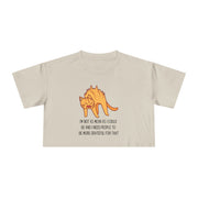 Crop Tee — Sassy Cat Graphic with Quote: "I’m Not As Mean As I Could Be, and I Need People To Be More Grateful For That" T-shirt Top
