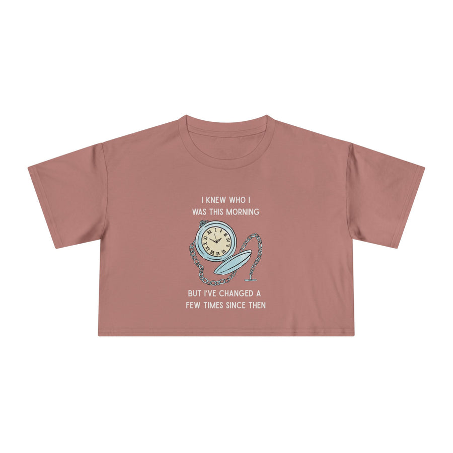 Crop Tee —  "I Knew Who I Was This Morning..." Wonderland T-shirt Top