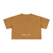 Crop Tee — Dandelion 'blow me.' Graphic T-Shirt Top