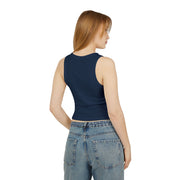 Blow Me Dandelion Tank Top — Women's Crop Racerback Graphic Tank