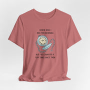 Graphic T‑Shirt — 'I Knew Who I Was This Morning'  Wonderland Quote Tee
