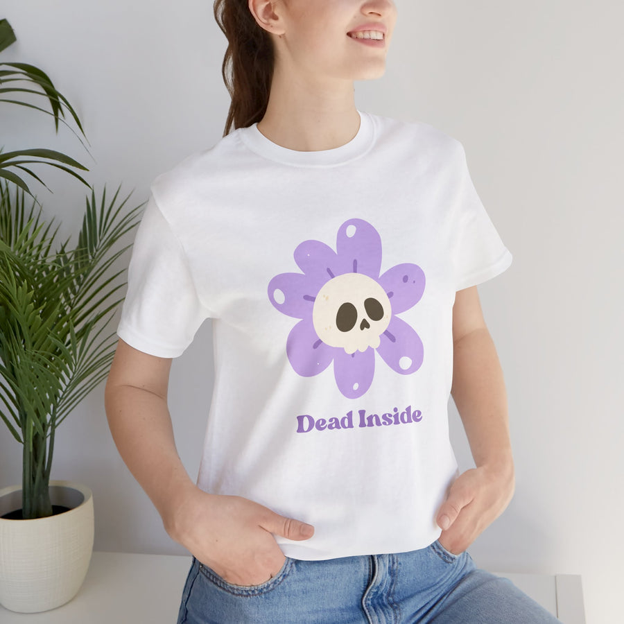 "Dead Inside" Skull Flower Tee — Mental Health Awareness T‑Shirt