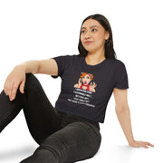 Women's Festival Crop Top — Retro Pop Art 'Being Responsible Every Day?' Graphic Crop Tee