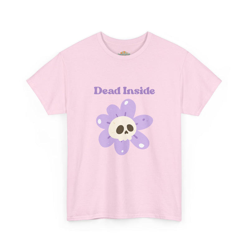 Graphic Tee — "Dead Inside" Skull Flower Mental Health Awareness T-Shirt