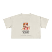 Women's Crop Top T-Shirt — Retro Pop Art 'Being Responsible Every Day?' Graphic Crop Tee