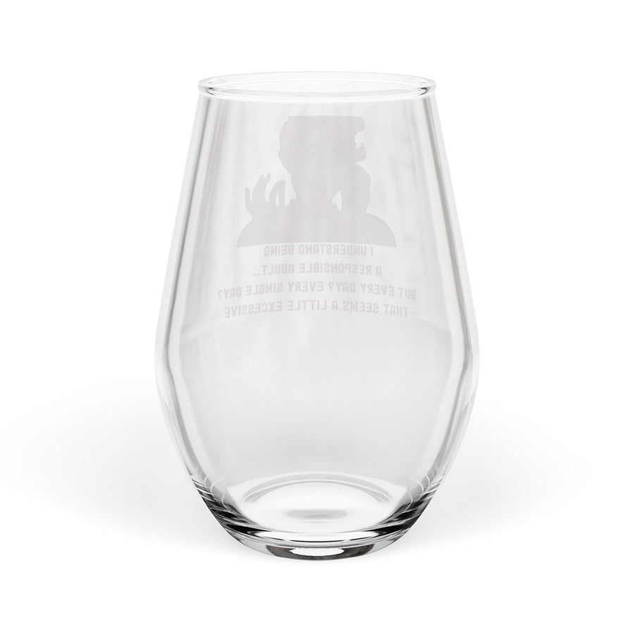 Pop Art Wine Glass – Responsible Adult