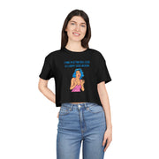 Crop Tee — Retro Pop Art 'Grippy Socks Vacation' Graphic T-shirt Top