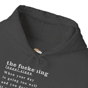 Graphic Hoodie — Minimalist 'the fuckening' Definition Hooded Sweatshirt