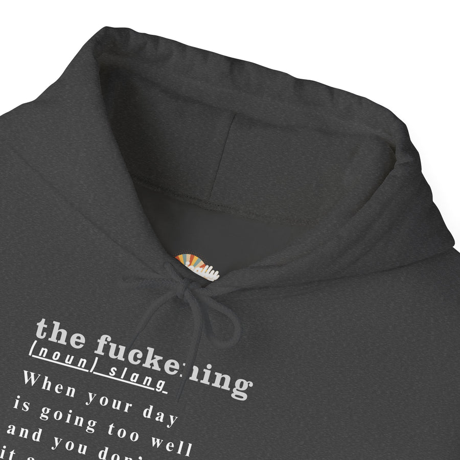 Graphic Hoodie — Minimalist 'the fuckening' Definition Hooded Sweatshirt