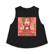 Crop Top - Retro Pop Art "I Understand Being A Responsible Adult..." Graphic Tank