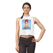 Pop Art Tee 'Teach My Facial Expressions' Women's Crop Top T-shirt