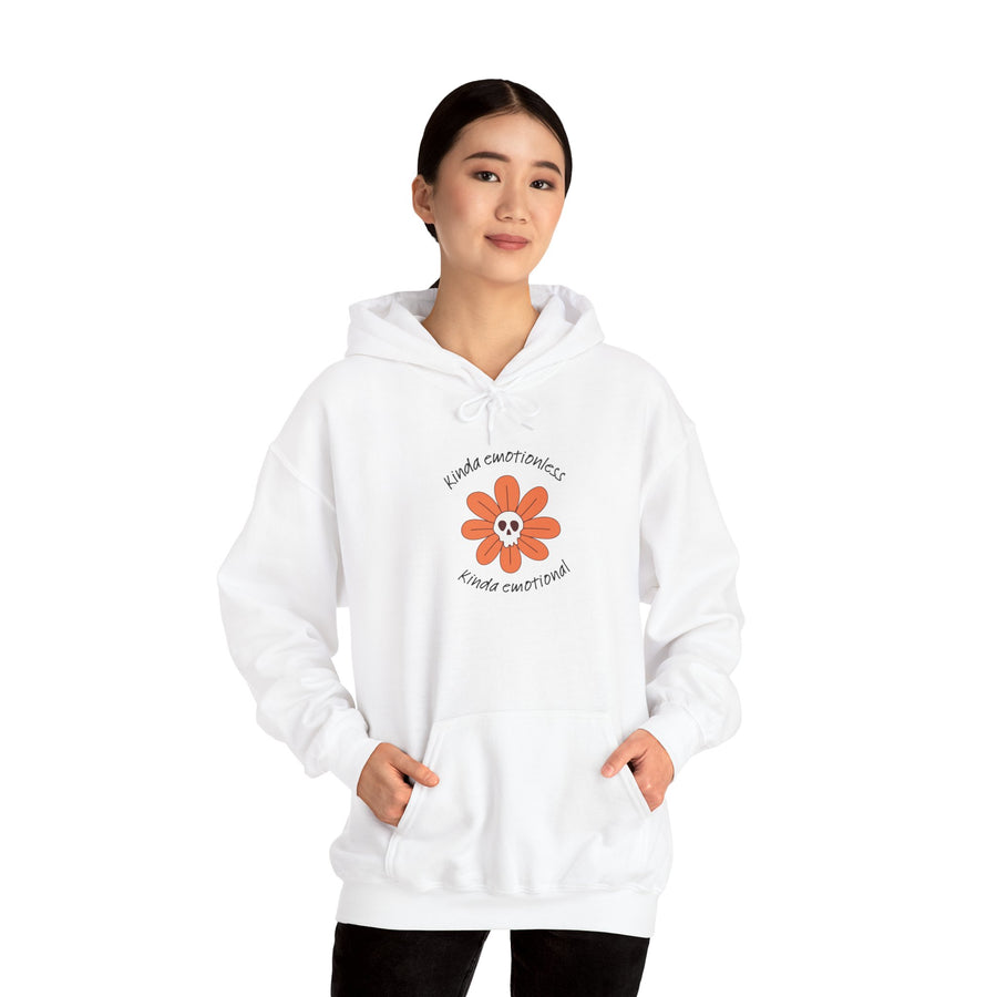 Graphic Hoodie — Kinda Emotionless, Kinda Emotional Hooded Sweatshirt