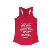 Transfer Menstrual Cramps - Women's Ideal Racerback Tank