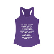 Transfer Menstrual Cramps - Women's Ideal Racerback Tank