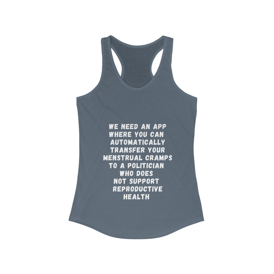 Transfer Menstrual Cramps - Women's Ideal Racerback Tank