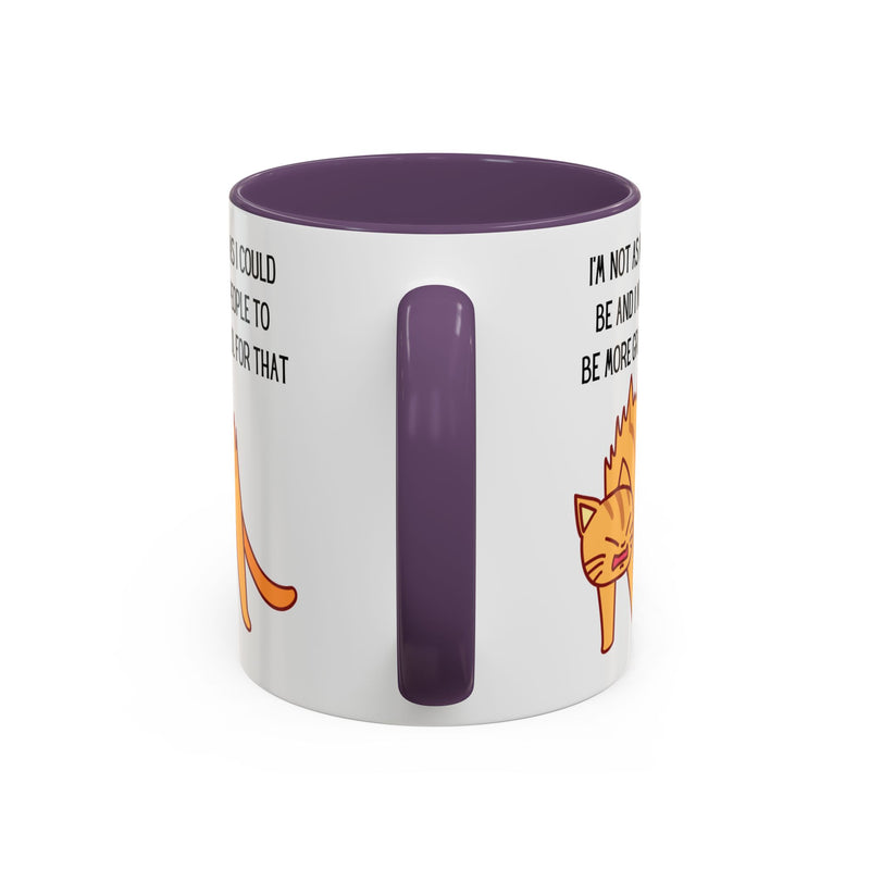 Coffee or Tea Mug - "I'm Not As Mean As I Could Be" Sassy Cat Accent Mug (11/15oz)