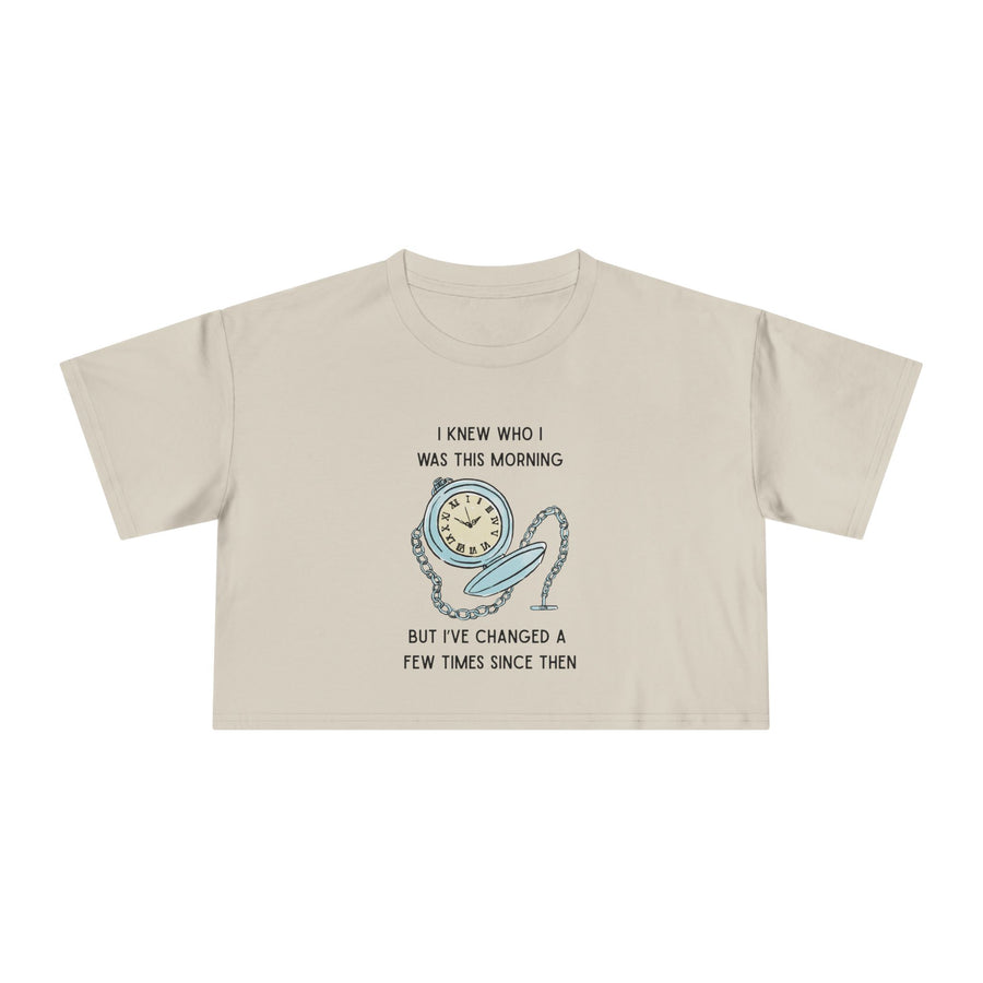 Crop Tee —  "I Knew Who I Was This Morning..." Wonderland T-shirt Top