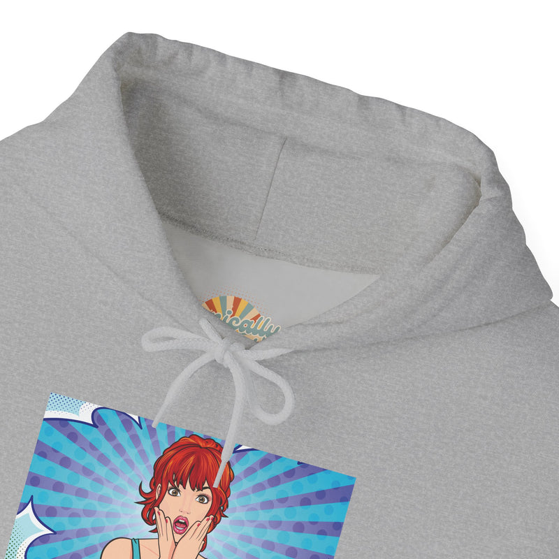 Pop Art Hoodie — 'Facial Expressions' Graphic Hooded Sweatshirt