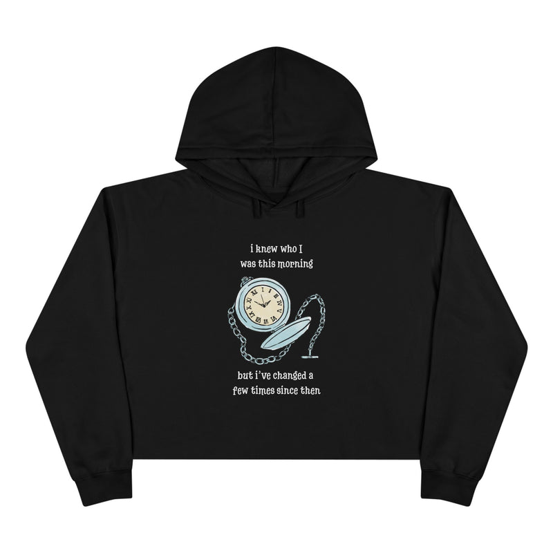 Wonderland “I Knew Who I Was This Morning” Lane Seven Crop Hoodie