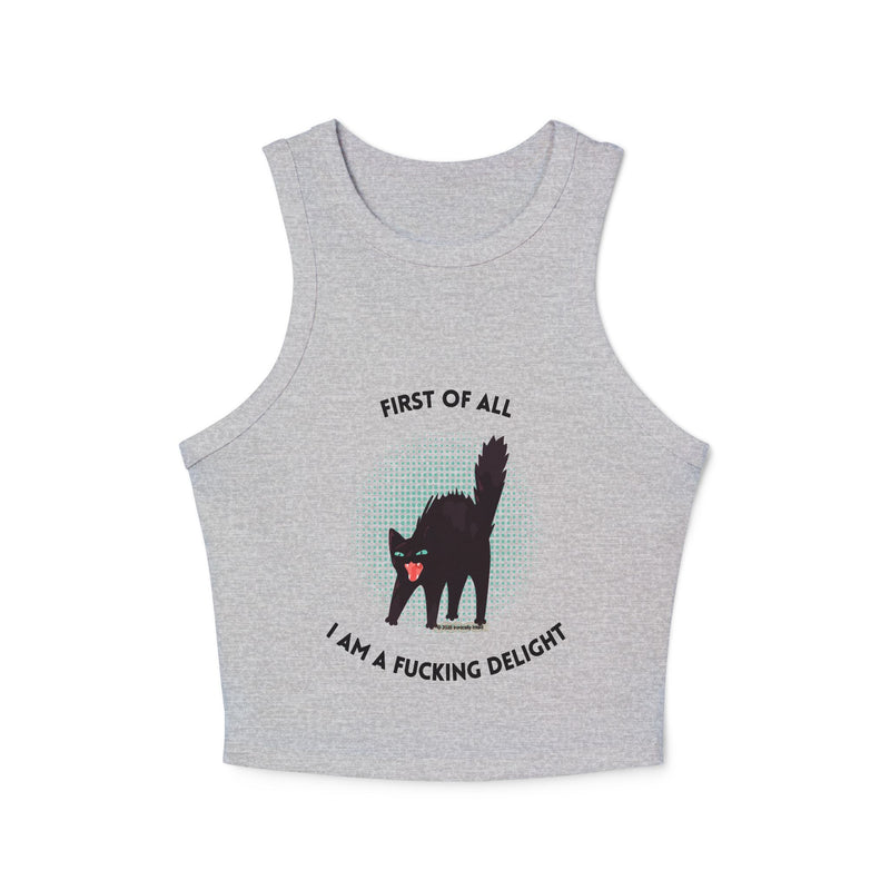 Sassy Black Cat Racer Tank