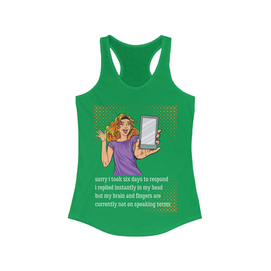 Message Delay - Women's Ideal Racerback Tank