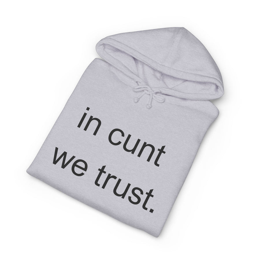 Statement Hoodie — "In Cunt We Trust" Hooded Sweatshirt
