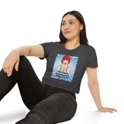 Festival Crop Top T-shirt — "I Need to Teach My Facial Expressions to Use Their Inside Voice" Pop Art Graphic Tee
