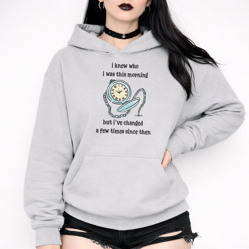 Wonderland Urban Heavyweight Graphic Hoodie "I Knew Who I Was This Morning"