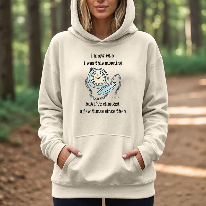 Wonderland Urban Heavyweight Graphic Hoodie "I Knew Who I Was This Morning"
