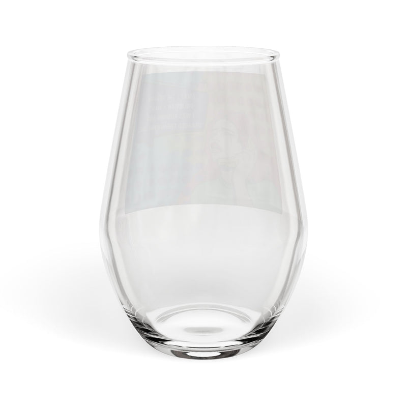 Retro Pop Art Stemless Wine Glass – "What's the Return Policy on a Man?..."