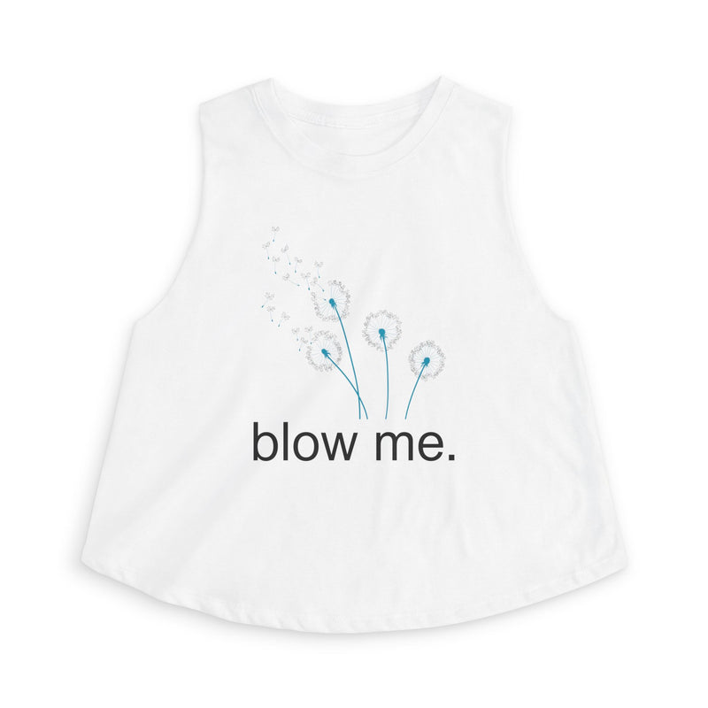Festival Crop Top — Dandelion "blow me." Graphic Tank