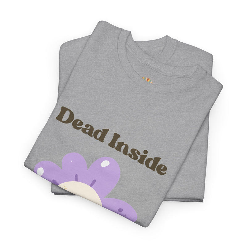 Graphic Tee — "Dead Inside" Skull Flower Mental Health Awareness T-Shirt