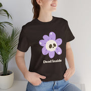 "Dead Inside" Skull Flower Tee — Mental Health Awareness T‑Shirt