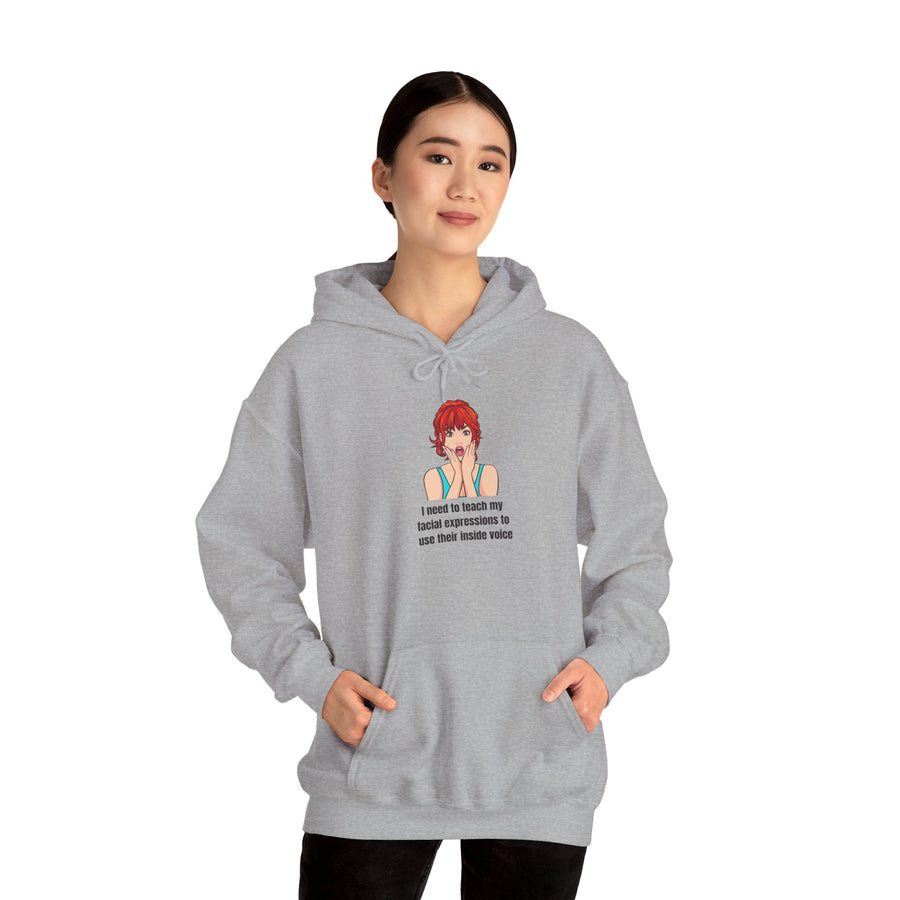 Pop Art Hoodie — 'Facial Expressions' Graphic Hooded Sweatshirt