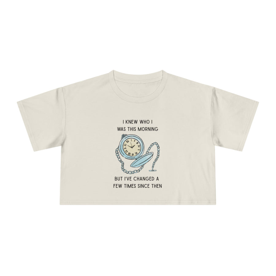 Crop Tee —  "I Knew Who I Was This Morning..." Wonderland T-shirt Top