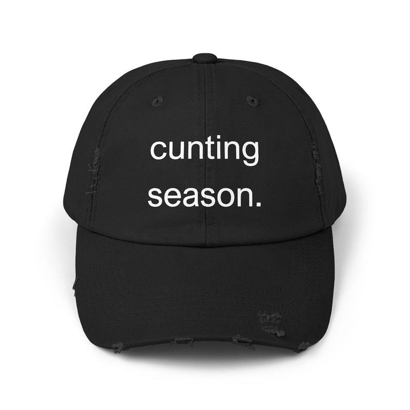Distressed Hat - "Cunting Season" Sassy Baseball Cap