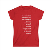 Adulthood - Womens SoftStyle Tee