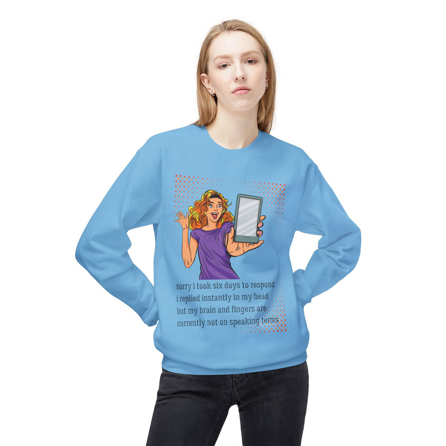 Message Delay - Unisex Midweight Softstyle Fleece Crewneck Sweatshirt