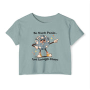 Festival Crop Top T-shirt— “So Much Panic… Not Enough Disco” Graphic Tee