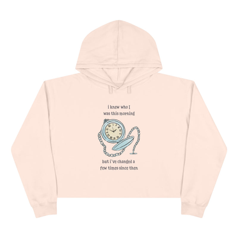 Wonderland “I Knew Who I Was This Morning” Lane Seven Crop Hoodie